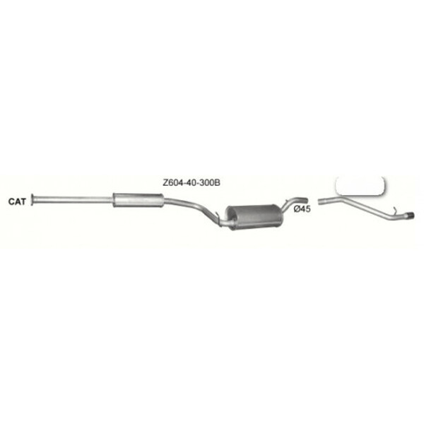 Глушитель Mazda 3 (BK) 1.4 Sedan - 12.14