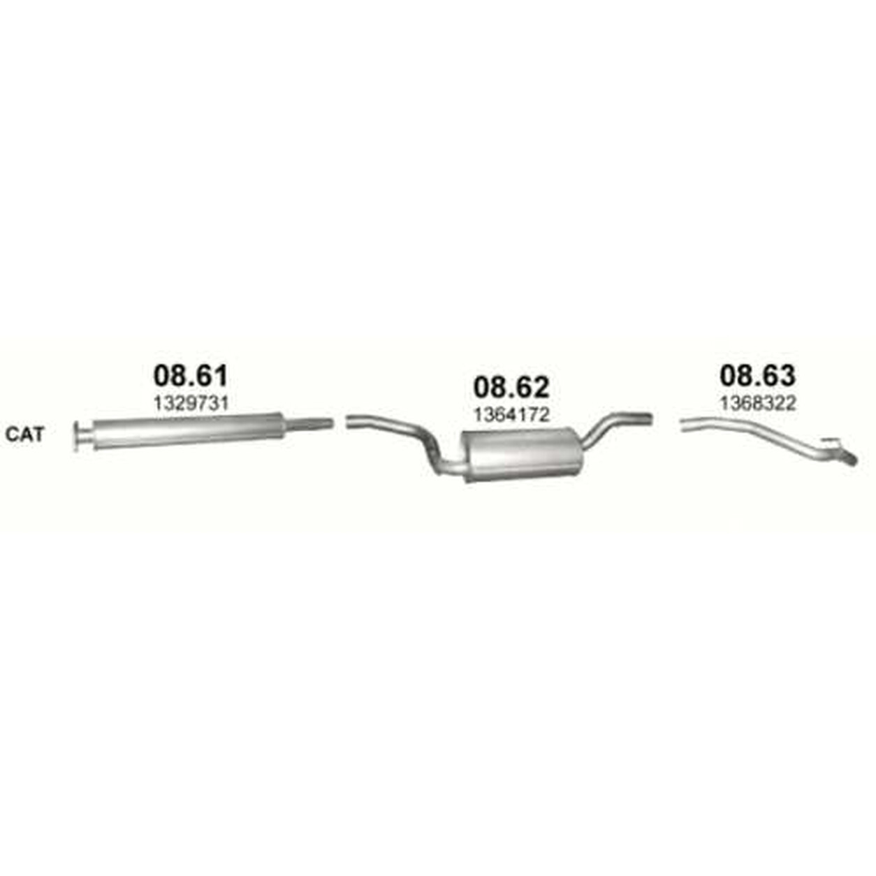 Резонатор Ford Focus 2 1.6 Hatchback - 08.61
