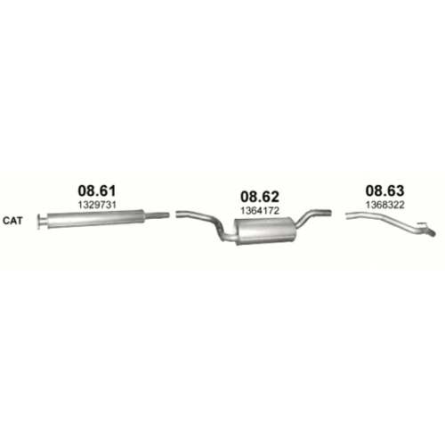 Резонатор Ford Focus 2 1.6 Hatchback - 08.61